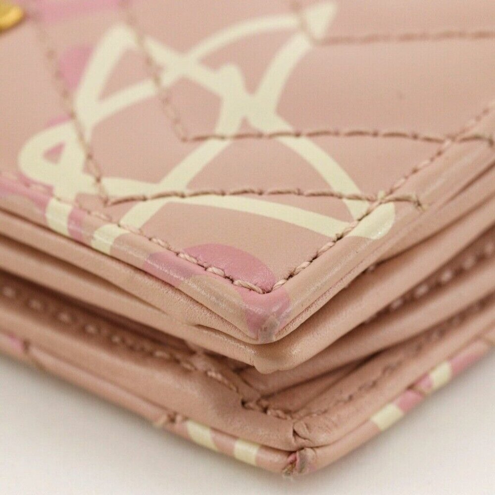 GUCCI Compact wallet Bi-Fold Wallet 449421 GG ghost Card Case pink leather... - Picture 3 of 9